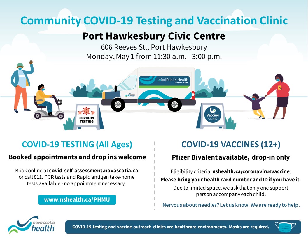 Mobile Testing/ Vaccination Clinic – Monday May 1st