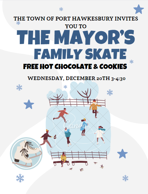Mayor’s Family Skate – December 20, 2023 – 3PM-4:30PM