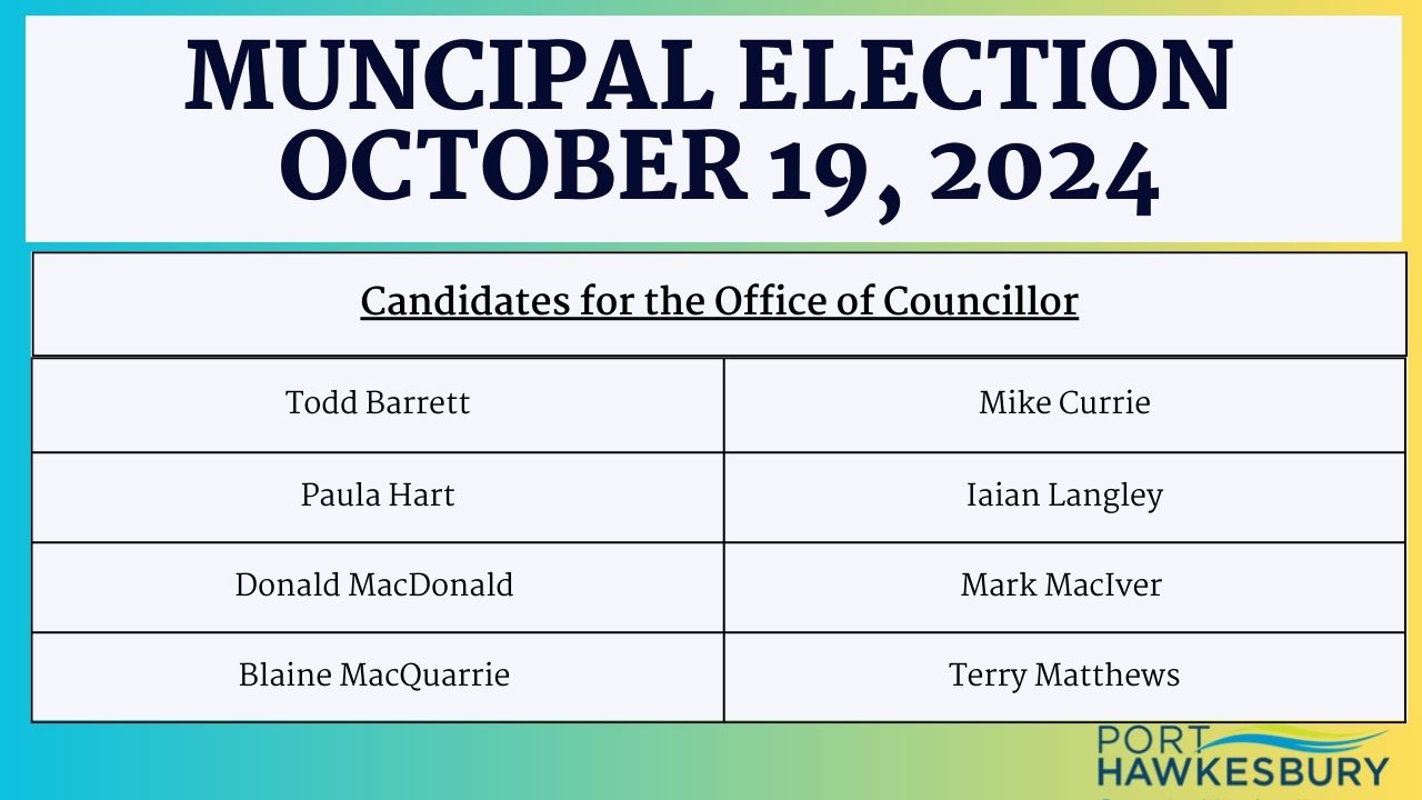 2024 Municipal Election Town of Porthawkesbury